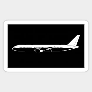 767-400 Silhouette Sticker